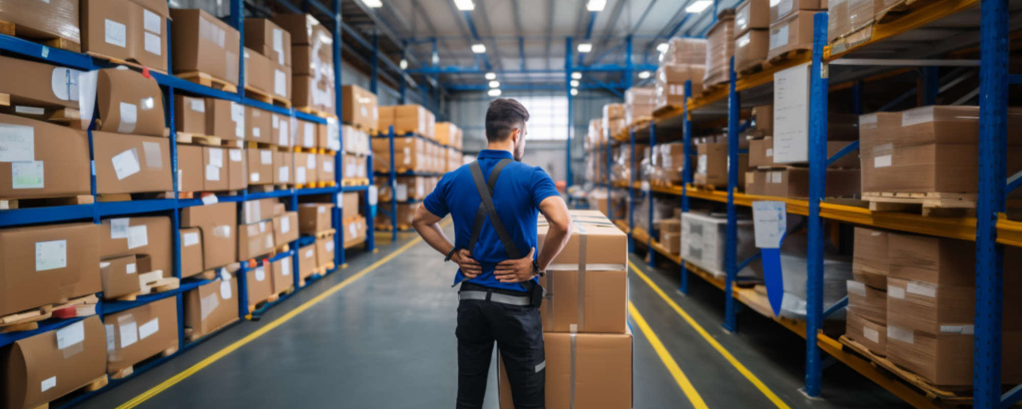 Problemy zdrowotne z kręgosłupem pracowników magazynów i pakowania.