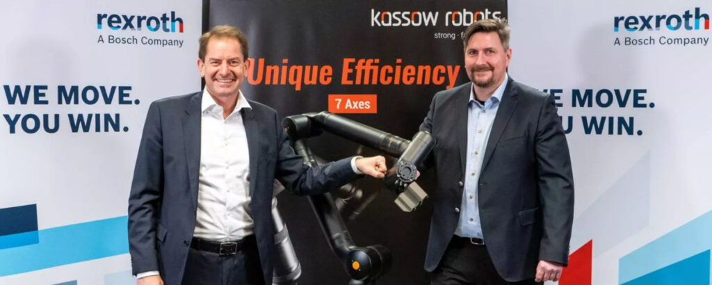 Banner. Representatives of Kassow Robots and Bosch Rexroth
